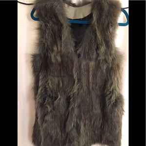 Joe’s Jeans Grey Fur Vest M